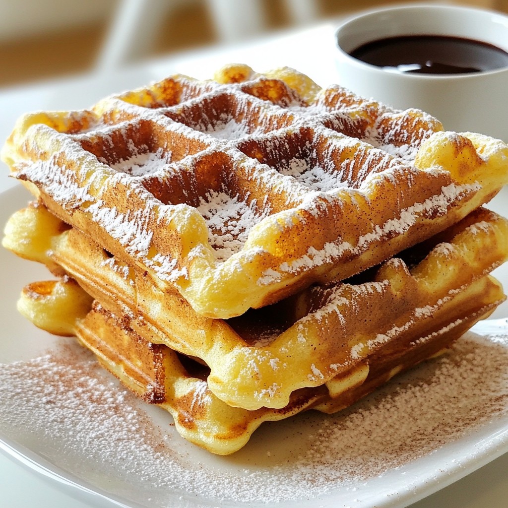 Cinnamon Sugar Churro Waffles Irresistible Delight