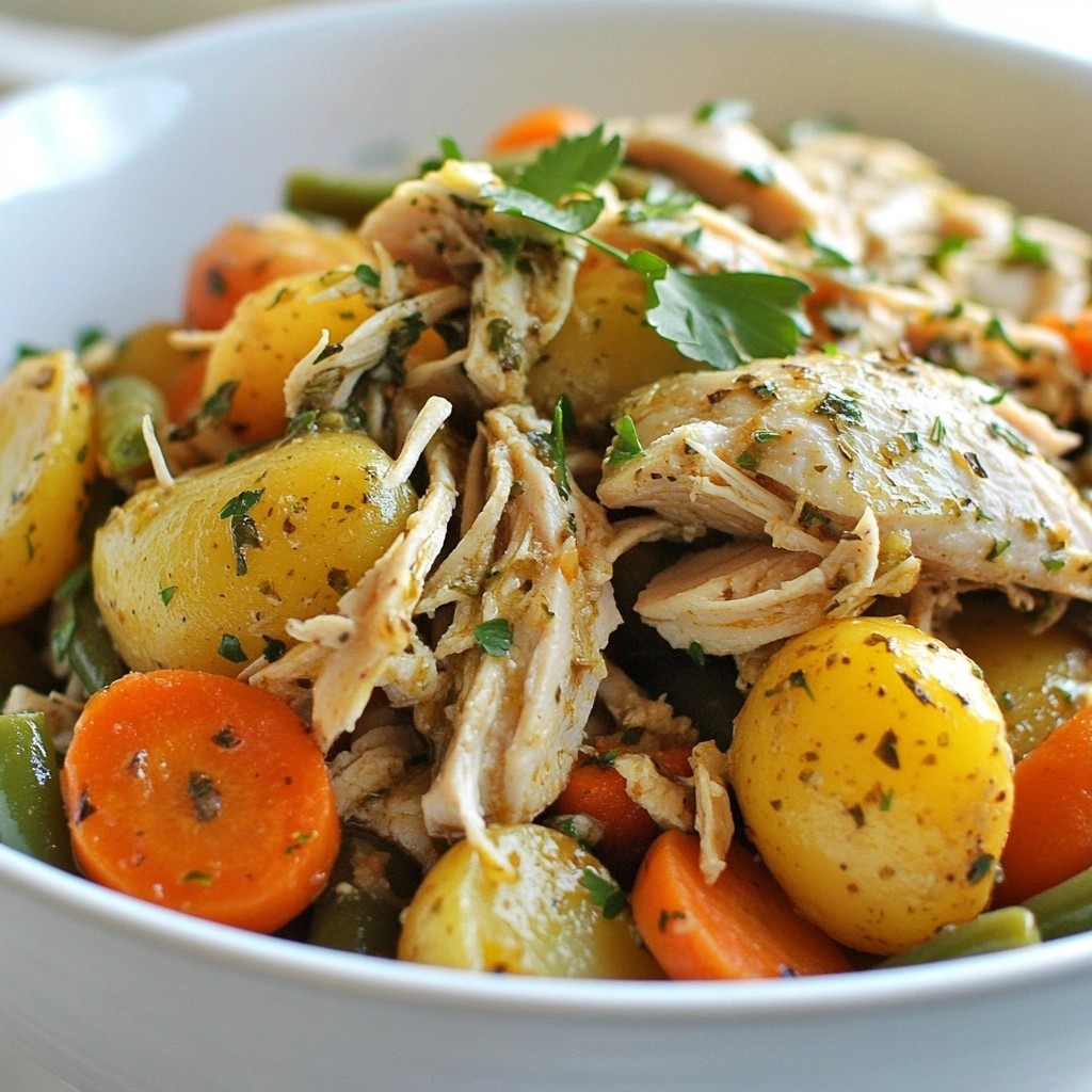 Slow Cooker Herb Chicken and Vegetable Medley Delight
