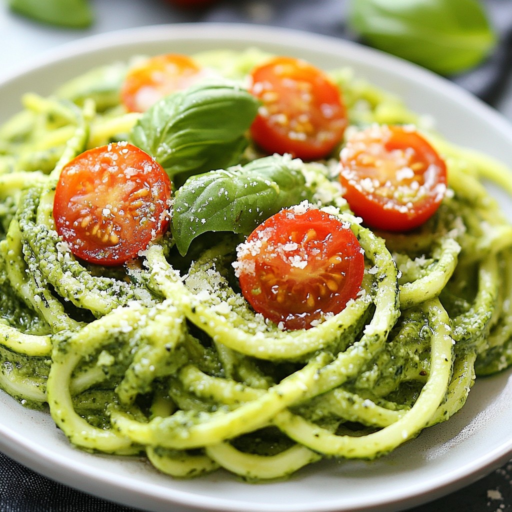 Avocado Pesto Zoodles Tasty and Healthy Meal Idea