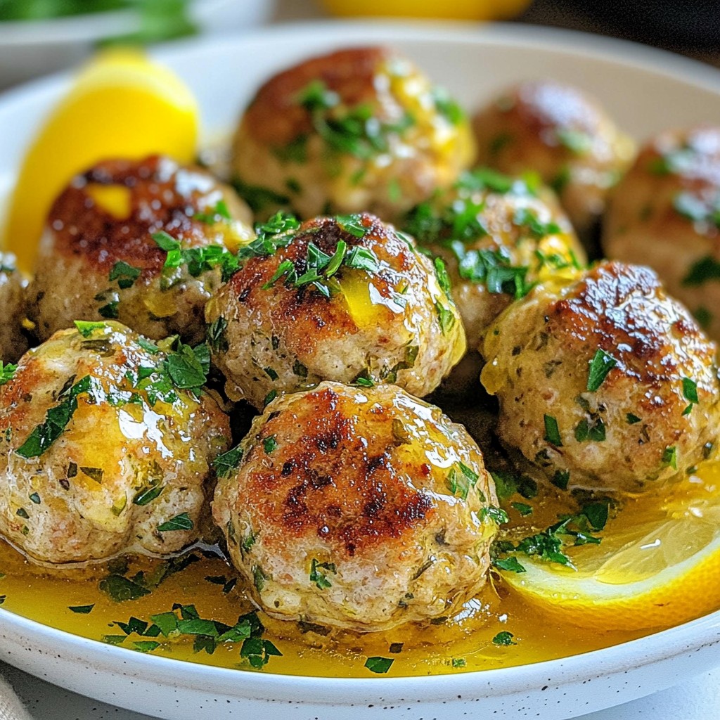 Garlic Butter Herb Turkey Meatballs Easy to Make