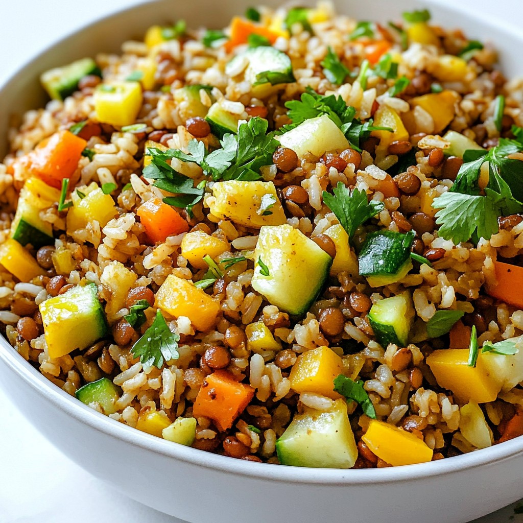 Set and Forget Veggie Lentil Pilaf Flavorful Meal Prep