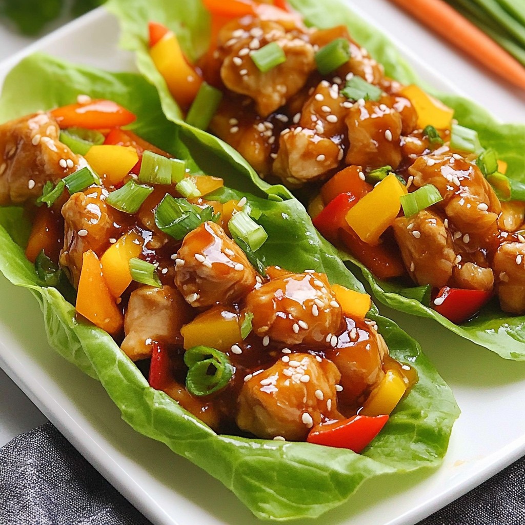 Teriyaki Chicken Lettuce Wraps Flavorful and Fresh Dish