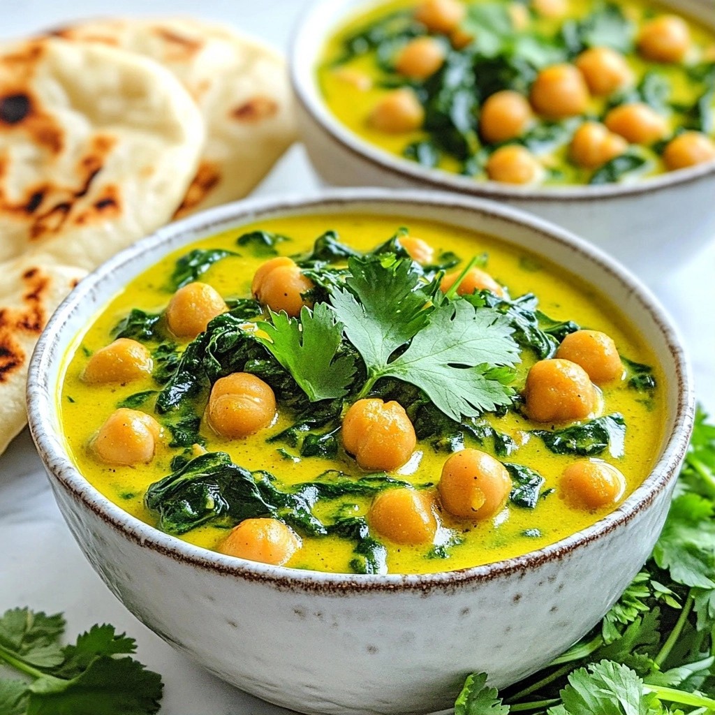 Spicy Crockpot Chickpea and Spinach Curry Delight