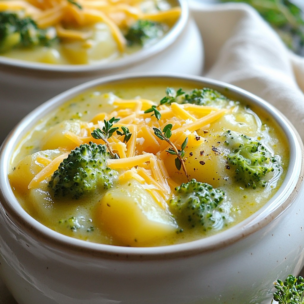 Creamy Slow Cooker Broccoli Potato Soup Delight