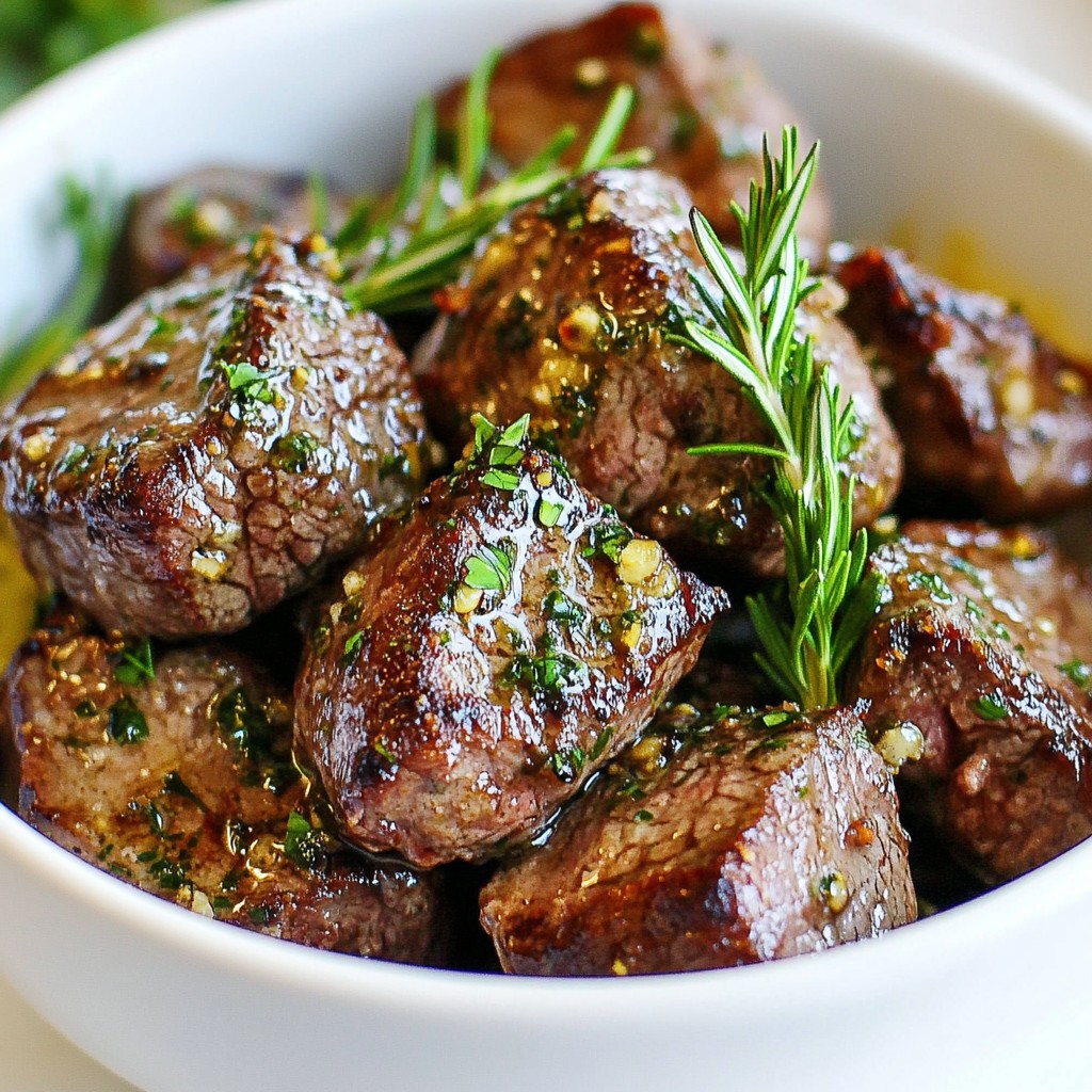 Garlic Herb Butter Steak Bites Quick and Tasty Recipe