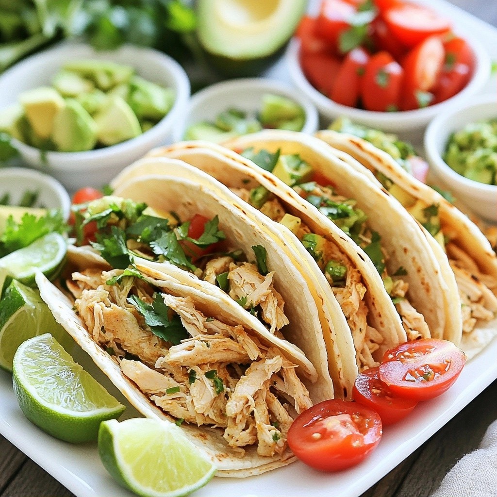 Zesty Slow Cooker Cilantro Lime Chicken Tacos Delight