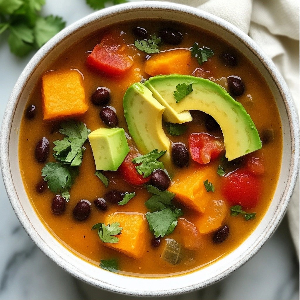 Hearty Slow Cooker Sweet Potato Black Bean Soup Recipe