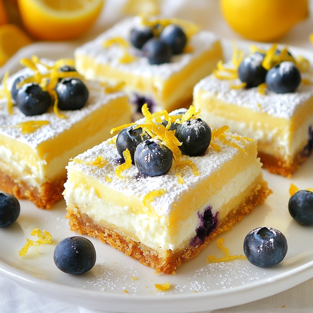 Blueberry Lemon Cheesecake Bars Simple and Tasty Dessert