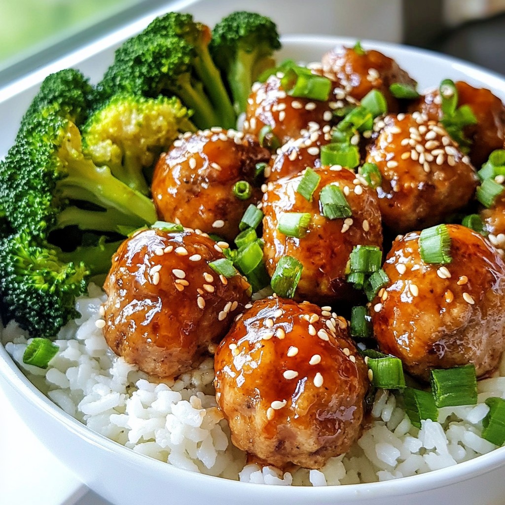 Teriyaki Glazed Meatball Bowls Flavorful Meal Idea