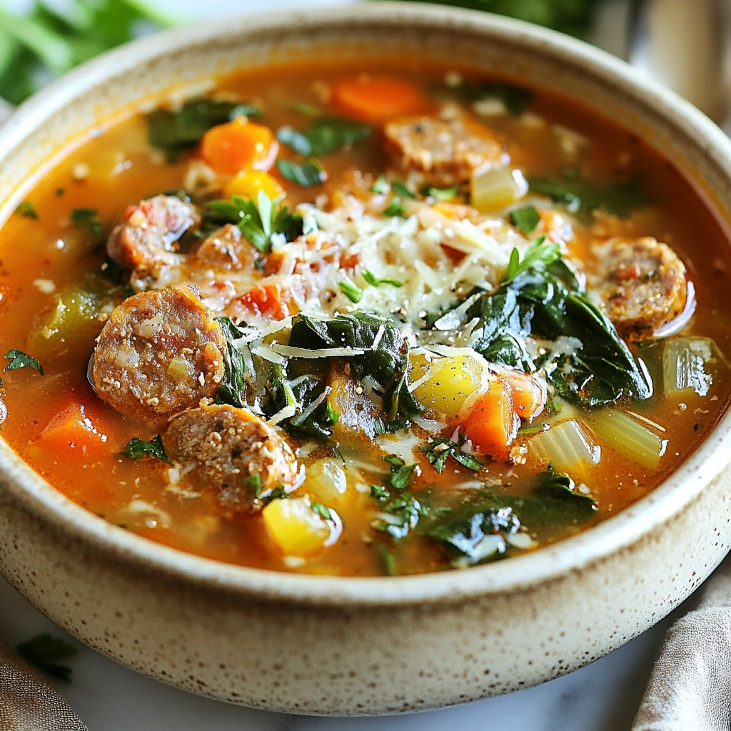 Hearty Slow Cooker Italian Sausage Soup Recipe