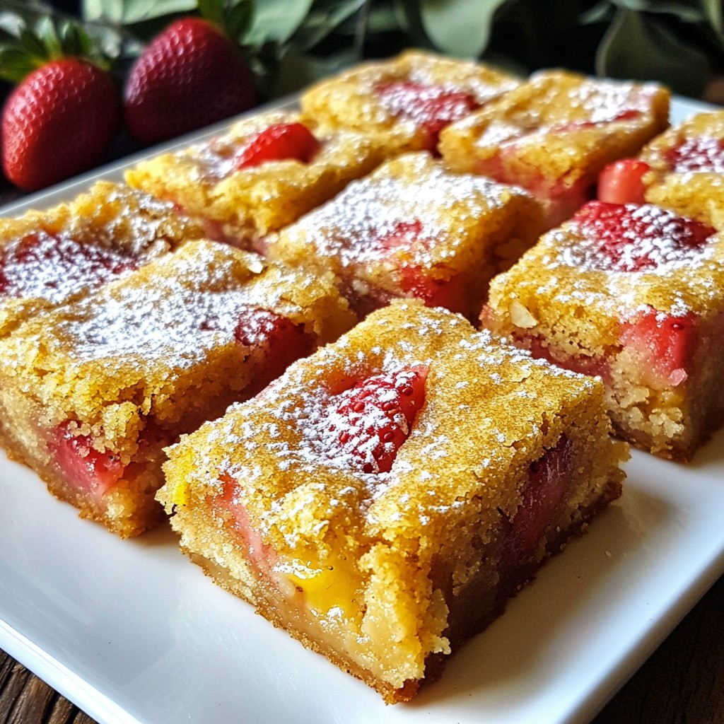 Strawberry Lemon Blondies Delightful and Simple Recipe