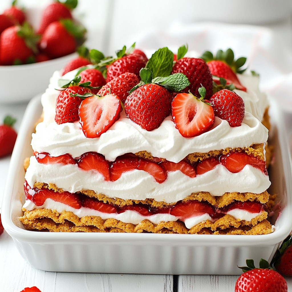 Strawberry Shortcake Icebox Cake Easy Delightful Treat