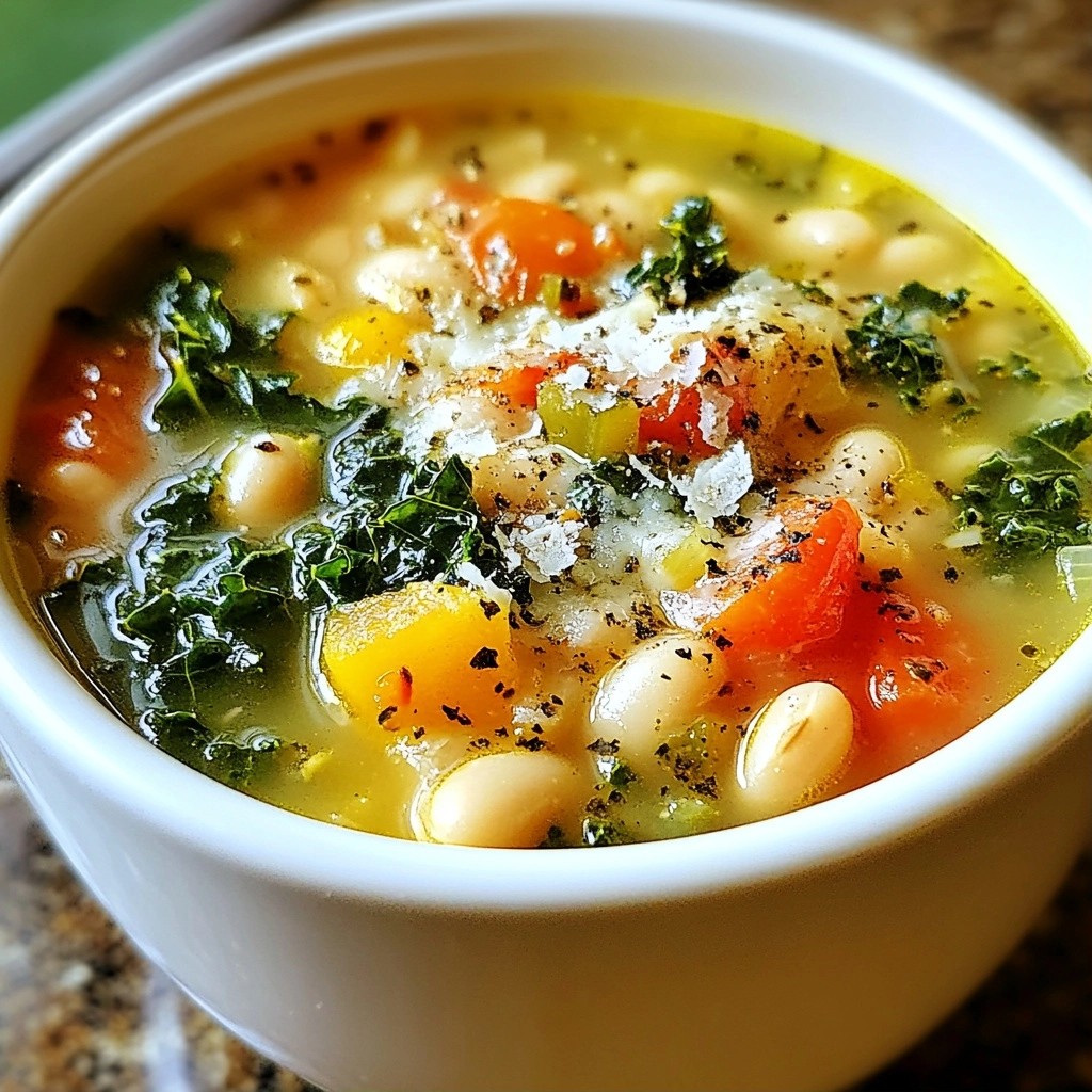 Savory Slow Cooker White Bean and Kale Soup Recipe