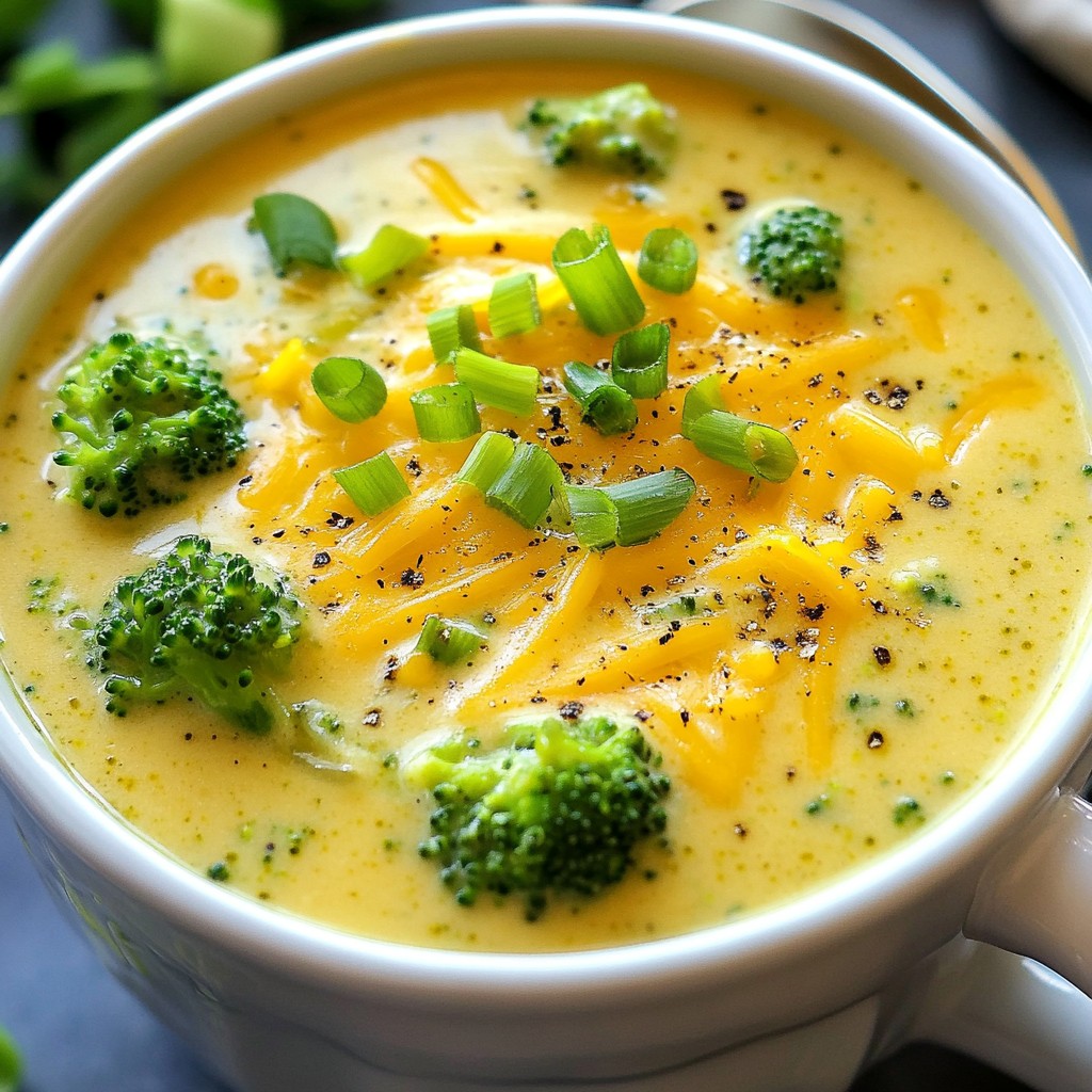 Creamy Crockpot Cheddar and Broccoli Soup Delight