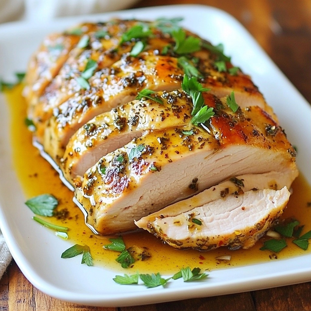 Savory Crockpot Herb Roasted Turkey Breast Delight