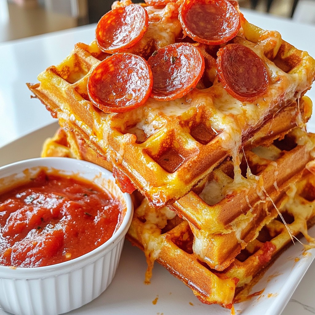 Pepperoni Pizza Waffles Tasty and Easy Recipe