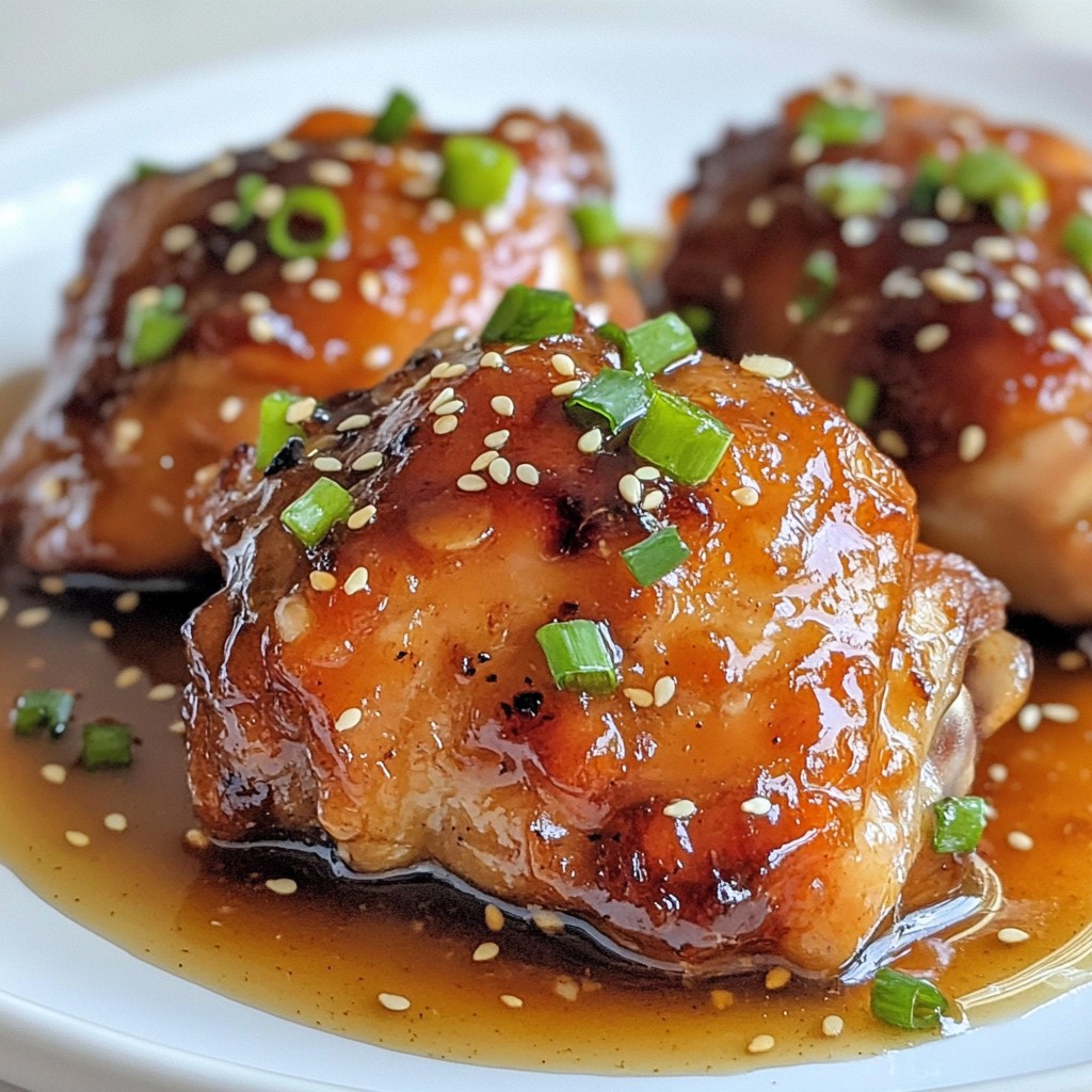 Honey Garlic Slow Cooker Chicken Thighs Tasty Dish