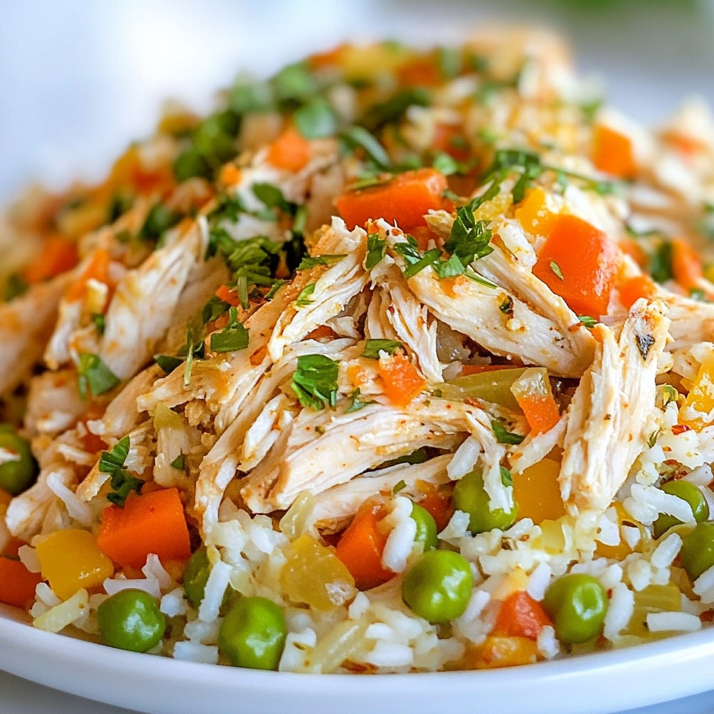 Slow-Cooker Savory Chicken and Rice Platter Delight