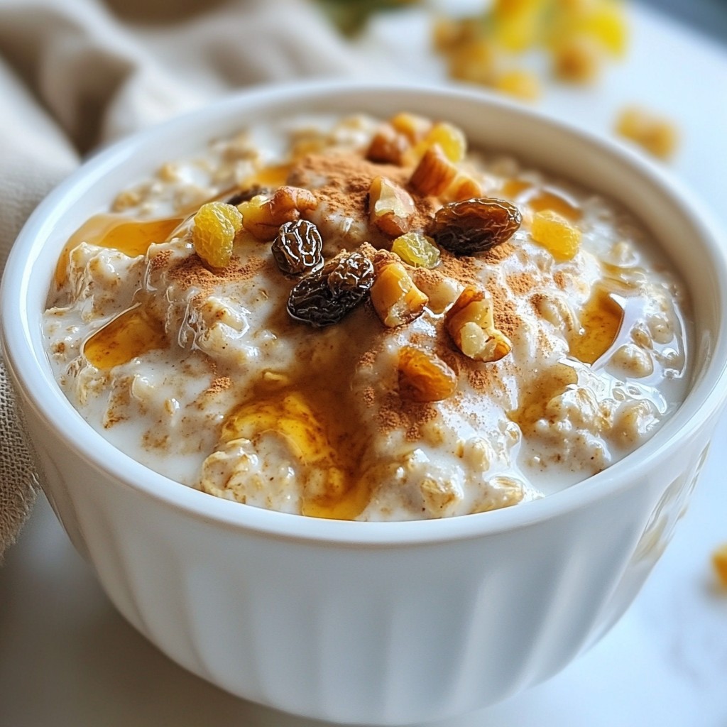 Cinnamon Roll Overnight Oats Easy and Tasty Recipe