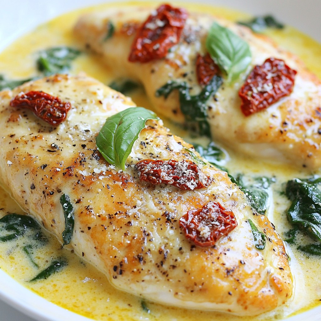 Creamy Garlic Tuscan Chicken Delightful and Easy Meal