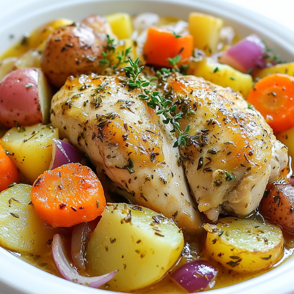 Savory Crockpot Herb Chicken and Vegetables Delight