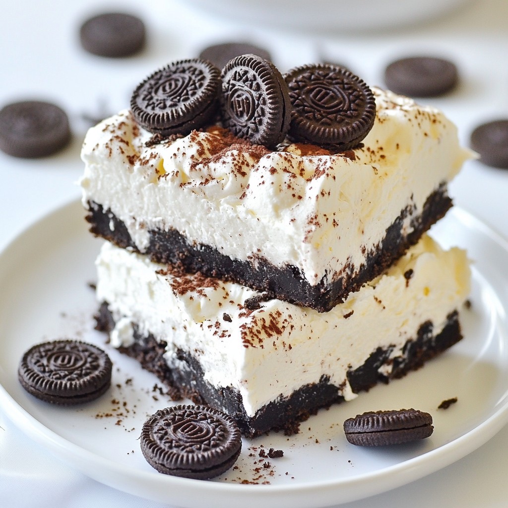 No Bake Oreo Cheesecake Bars Delightful and Easy Treat