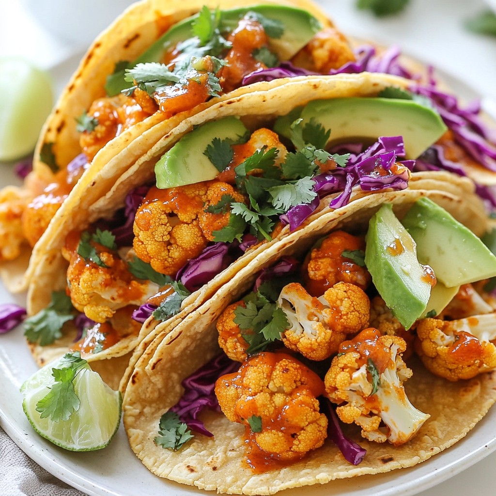Vegan Buffalo Cauliflower Tacos Flavorful and Fun Meal