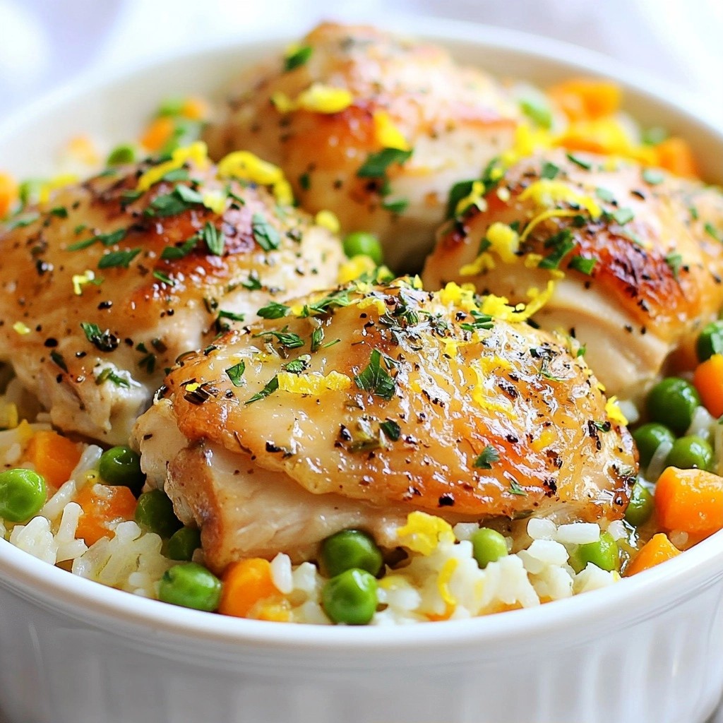 Savoury Crockpot Lemon Herb Chicken Pilaf Delight