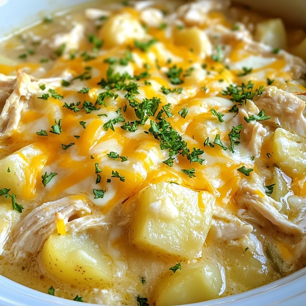 Creamy Crockpot Chicken and Potato Bake Delight