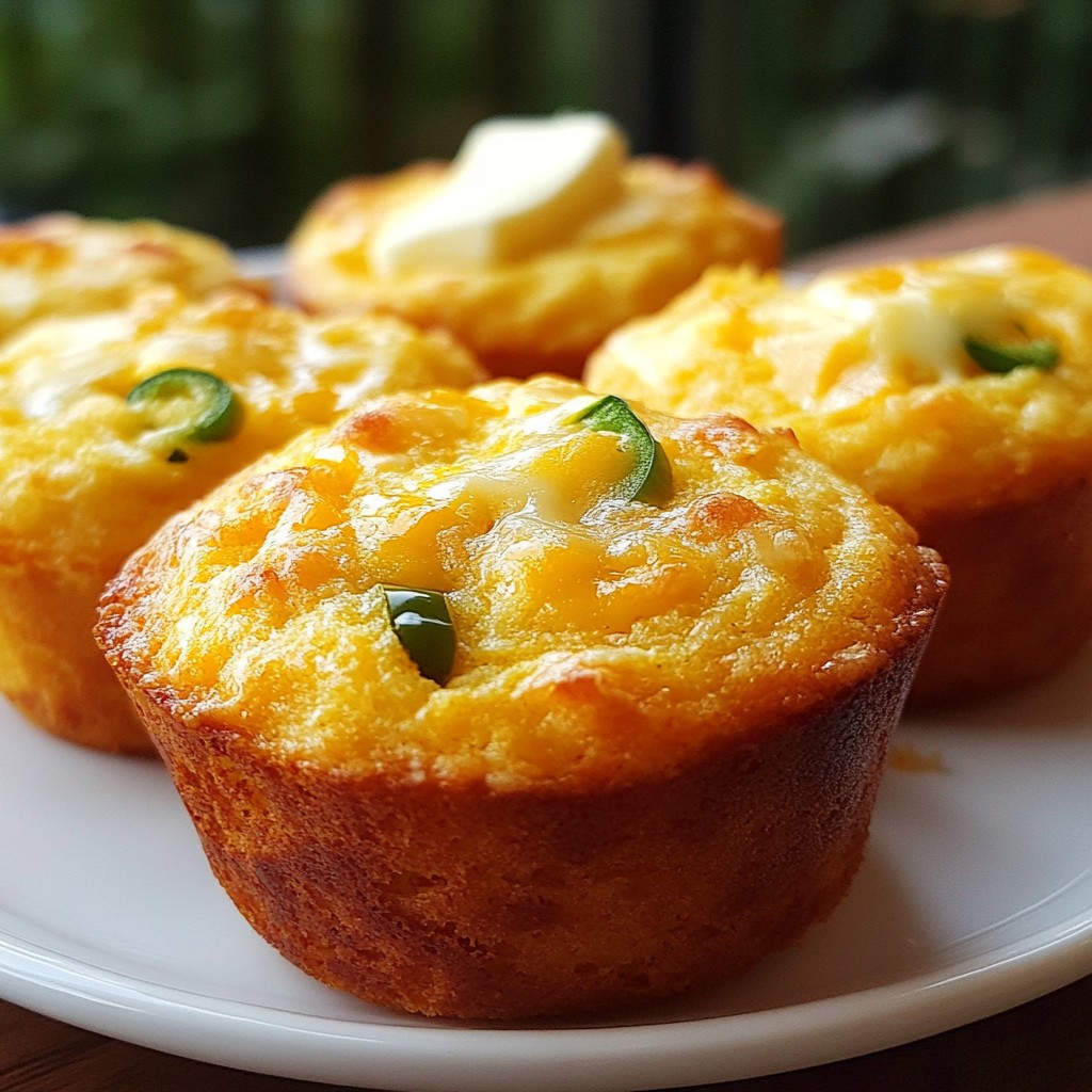 Cheddar Jalapeño Cornbread Muffins Flavorful Treat