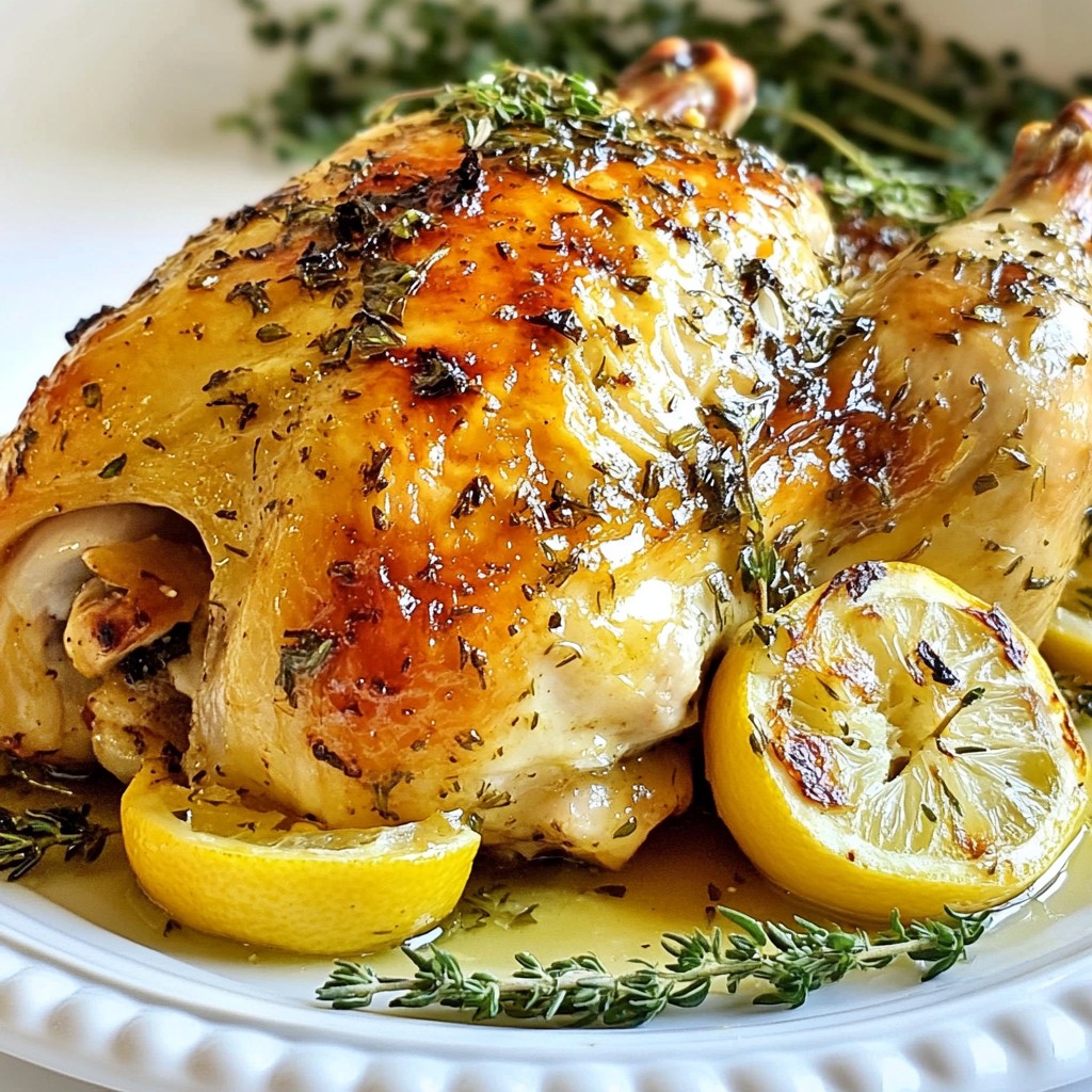 Garlic Herb Butter Roasted Chicken Simple and Juicy