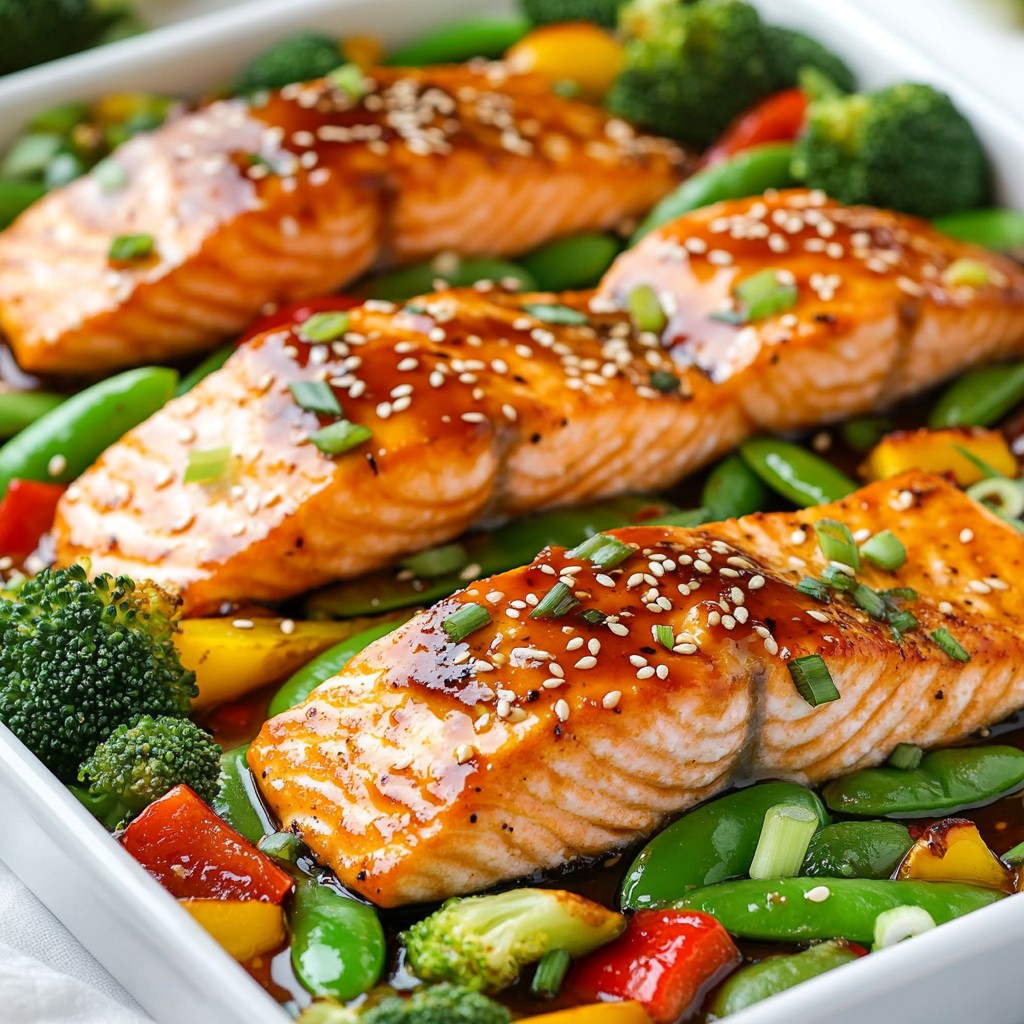 Sheet-Pan Teriyaki Salmon Easy and Quick Dinner
