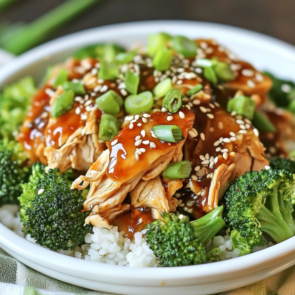 Savory Crockpot Ginger Chicken and Broccoli Dish