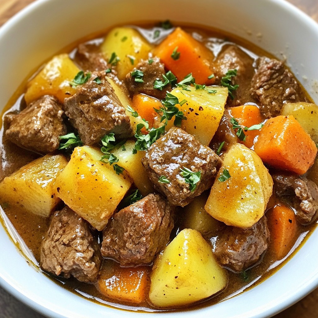 Classic Crockpot Beef and Potato Dinner Delight