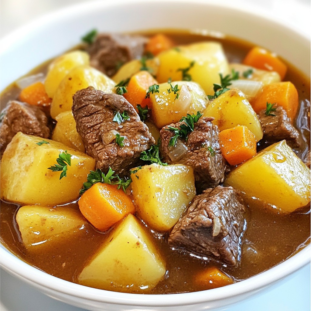 Classic Crockpot Beef and Potato Dinner Delightful Meal