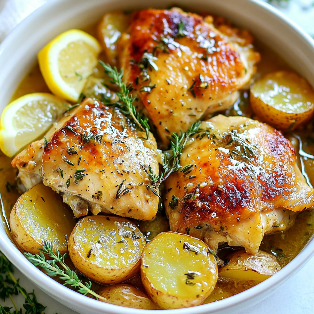 Crockpot Garlic Butter Chicken and Potatoes Delight