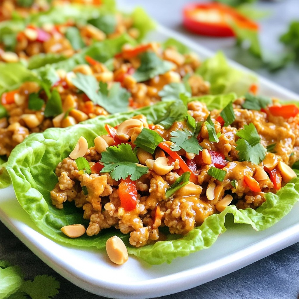 Thai Peanut Chicken Lettuce Wraps Simple and Tasty Dish
