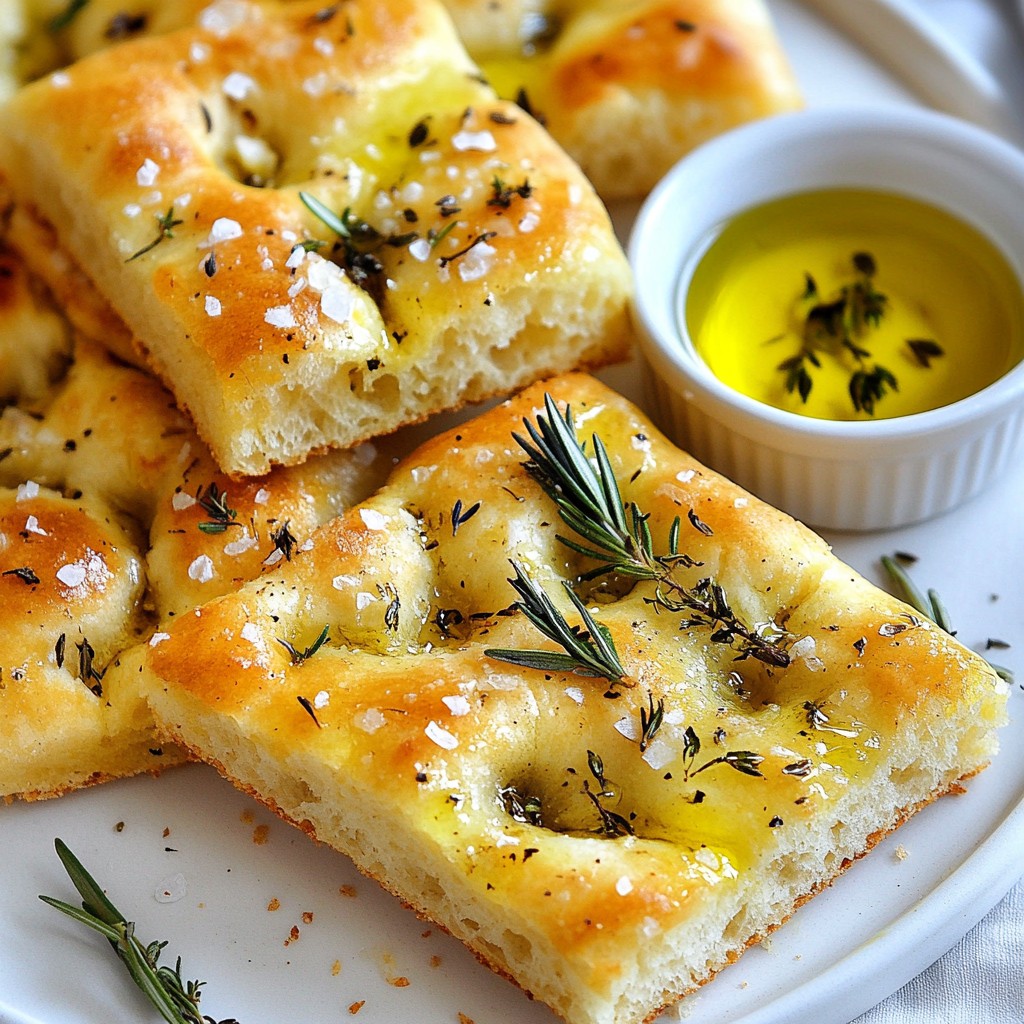 Rustic Garlic Herb Focaccia Simple and Flavorful Bread