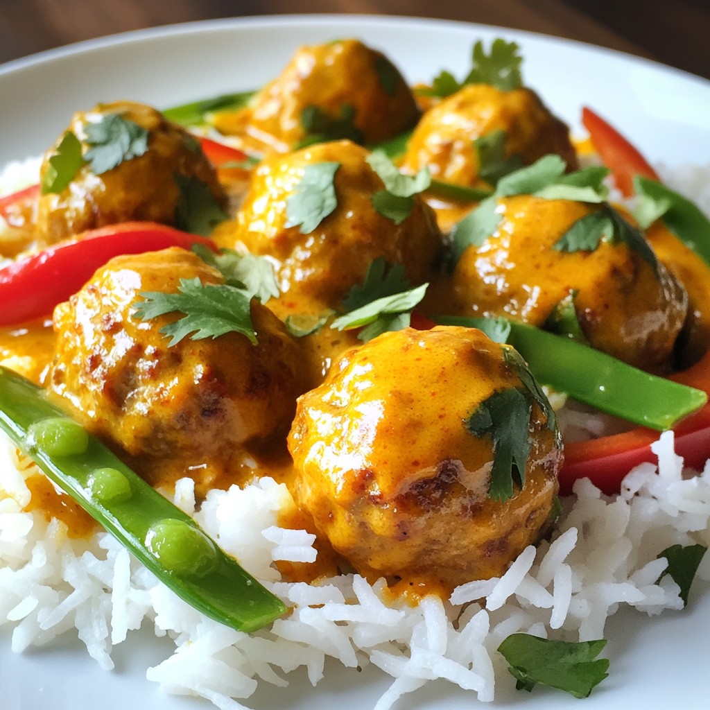 Thai Coconut Curry Meatballs Flavorful Dinner Delight