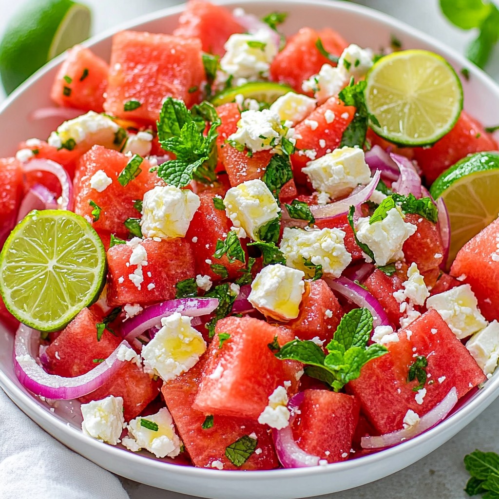 Watermelon Feta Mint Salad Refreshing Summer Delight