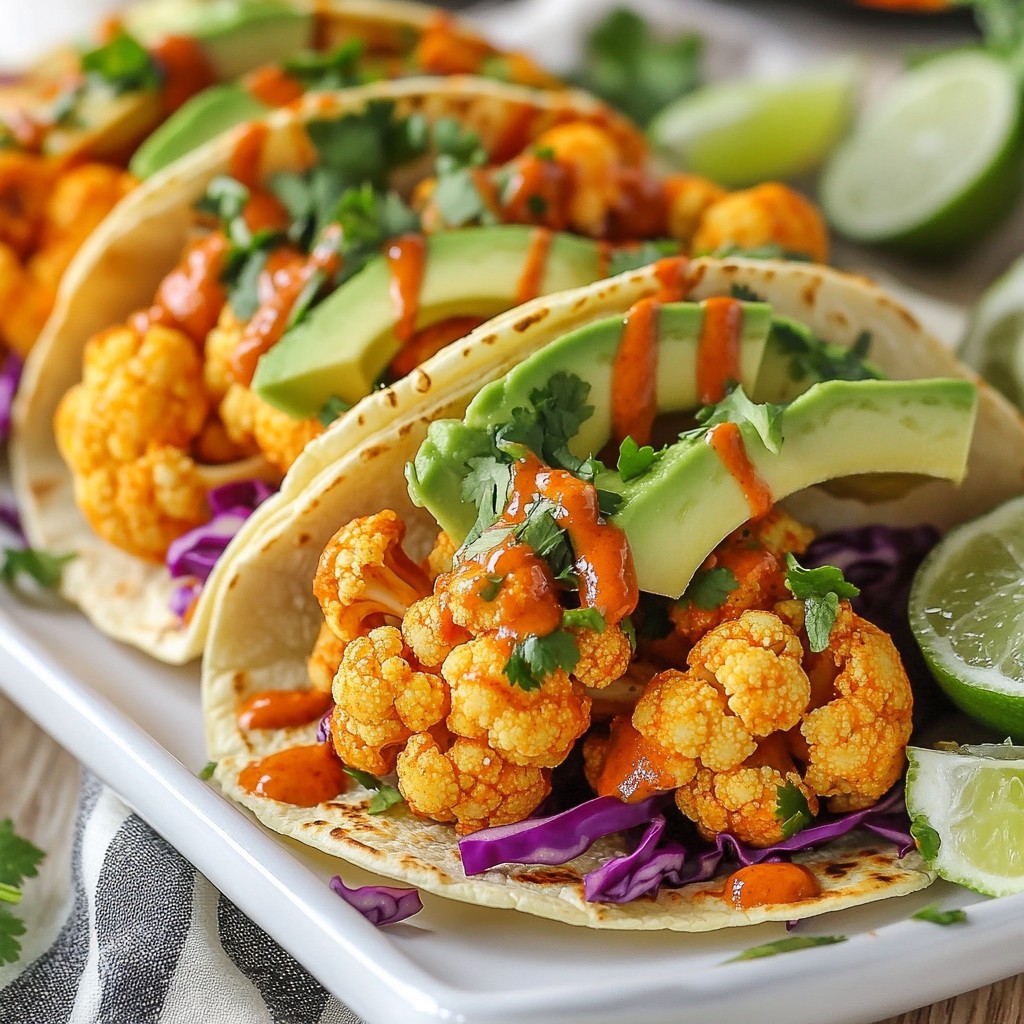 Vegan Buffalo Cauliflower Tacos Tasty Plant-Based Treat
