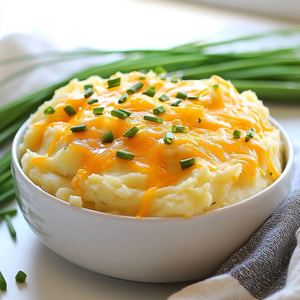Savory Crockpot Cheesy Mashed Potato Bake Delight