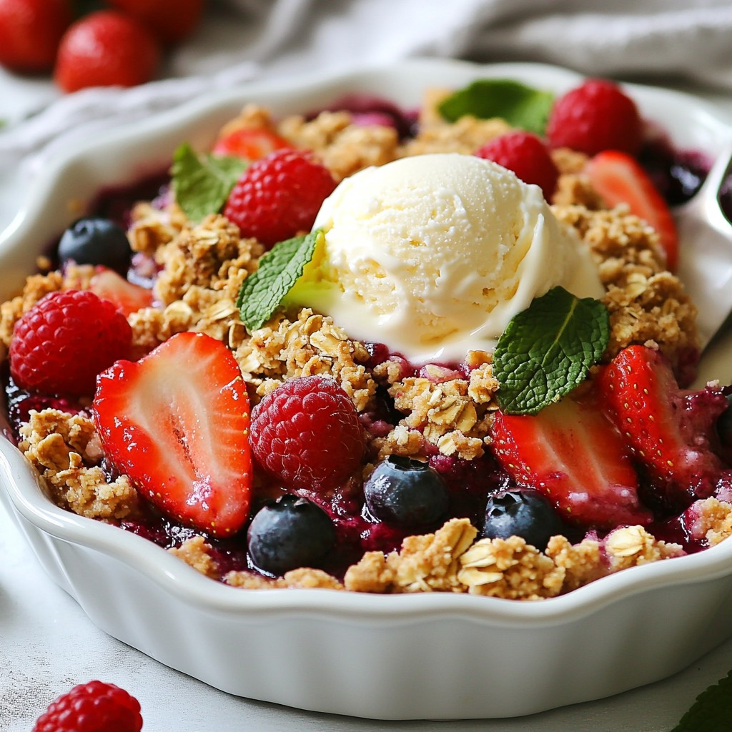 Triple Berry Crumble Delightful Fruit Dessert Idea
