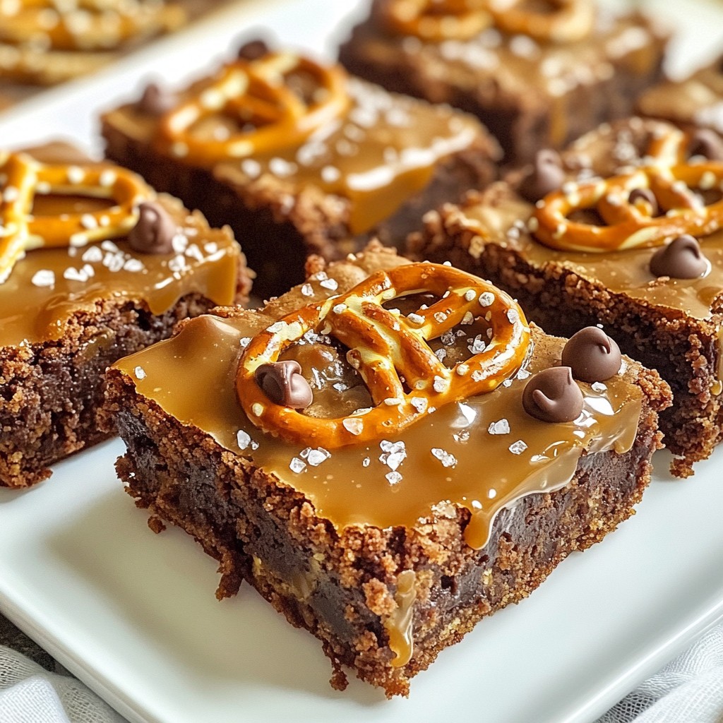 Salted Caramel Pretzel Brownies Irresistible Delight
