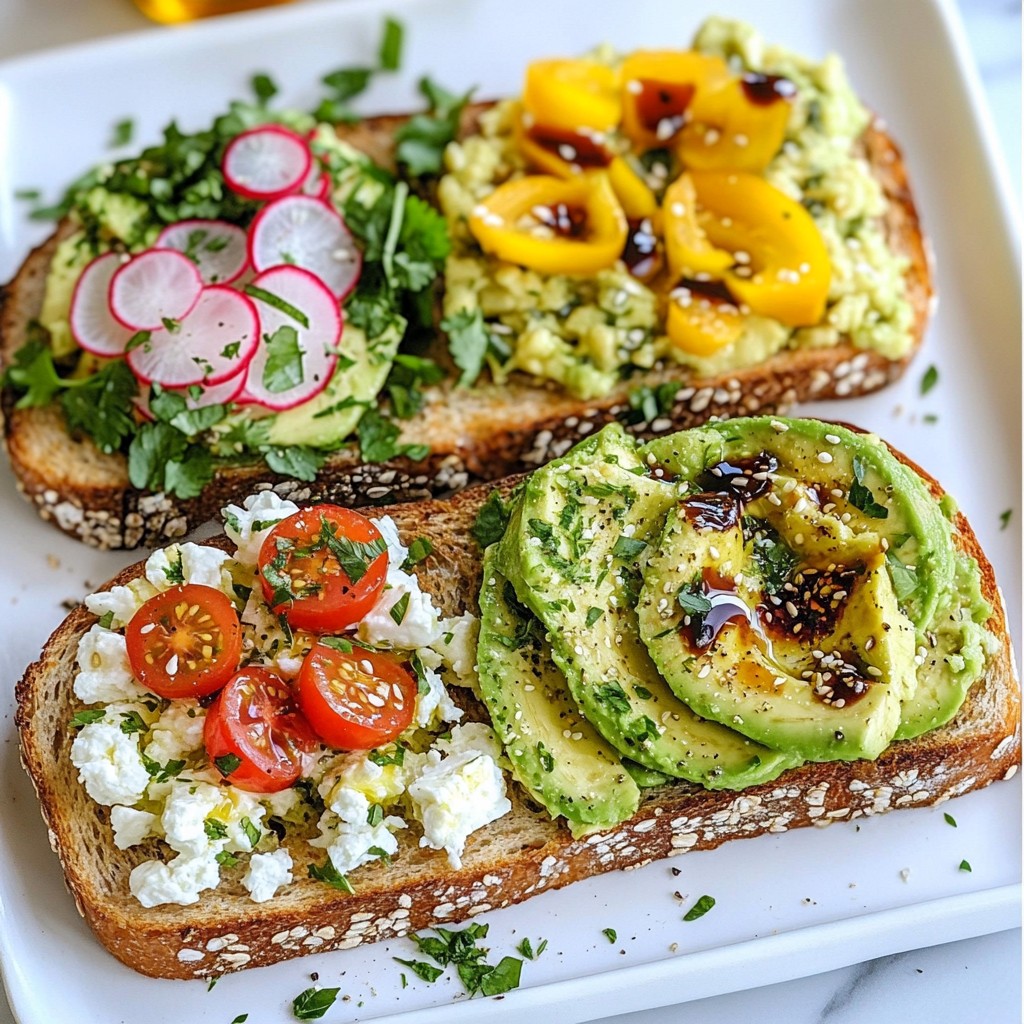 Avocado Toast Trio Flavorful and Simple Ideas