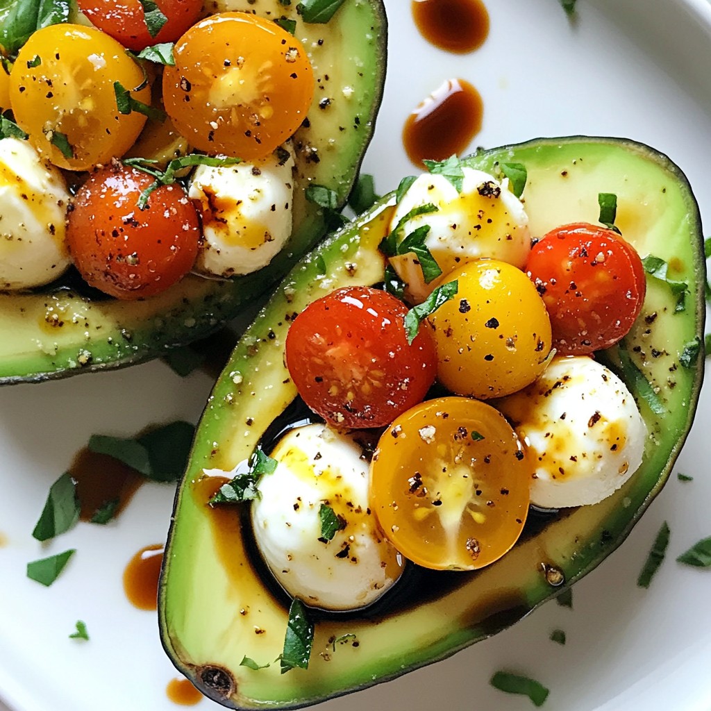 Caprese Stuffed Avocados Flavorful and Fresh Delight