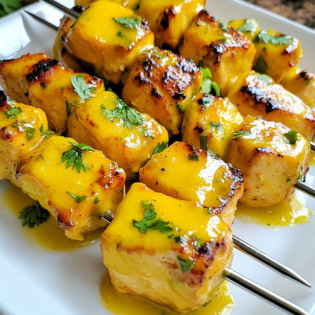 Mango Lime Chicken Skewers Flavorful Grilled Treat
