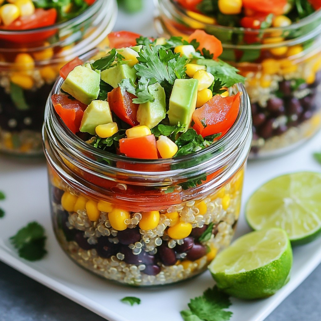 Southwest Quinoa Salad Jars Fresh and Nutritious Meal