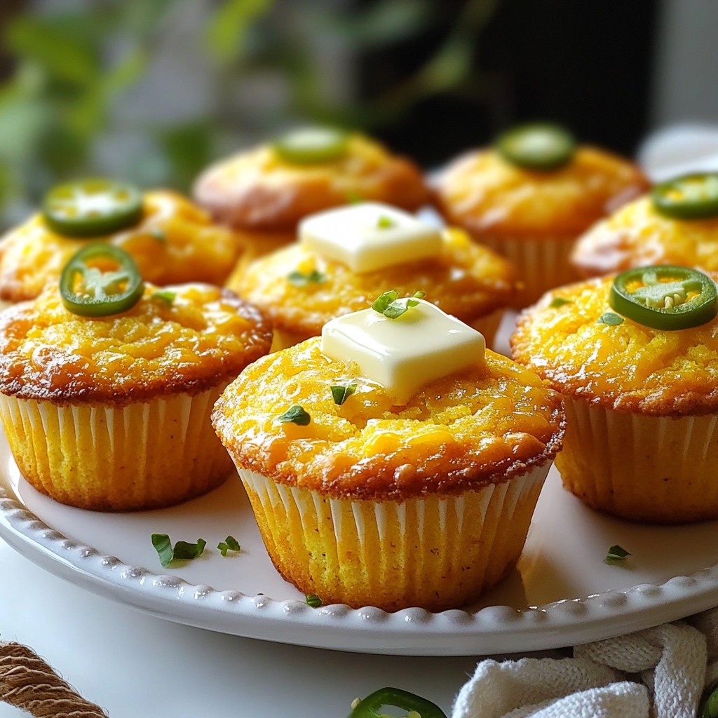 Jalapeño Cheddar Cornbread Muffins Tasty and Easy Recipe