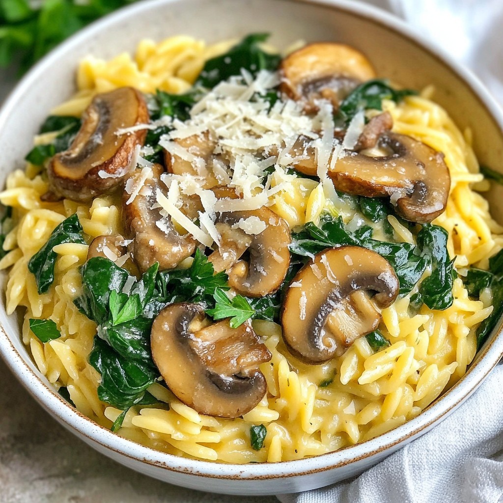 Creamy Mushroom Orzo Flavorful and Comforting Dish